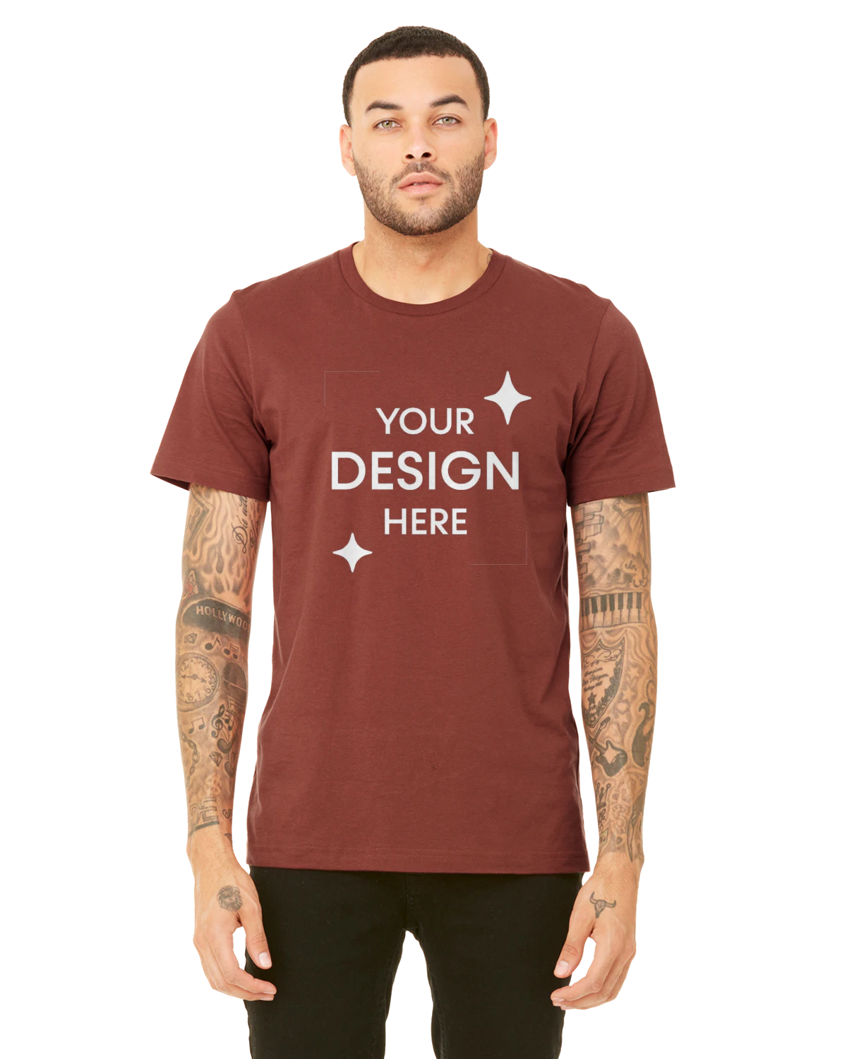 Custom T-Shirts Rust - Bella + Canvas 3001C | Jiffy Custom Print