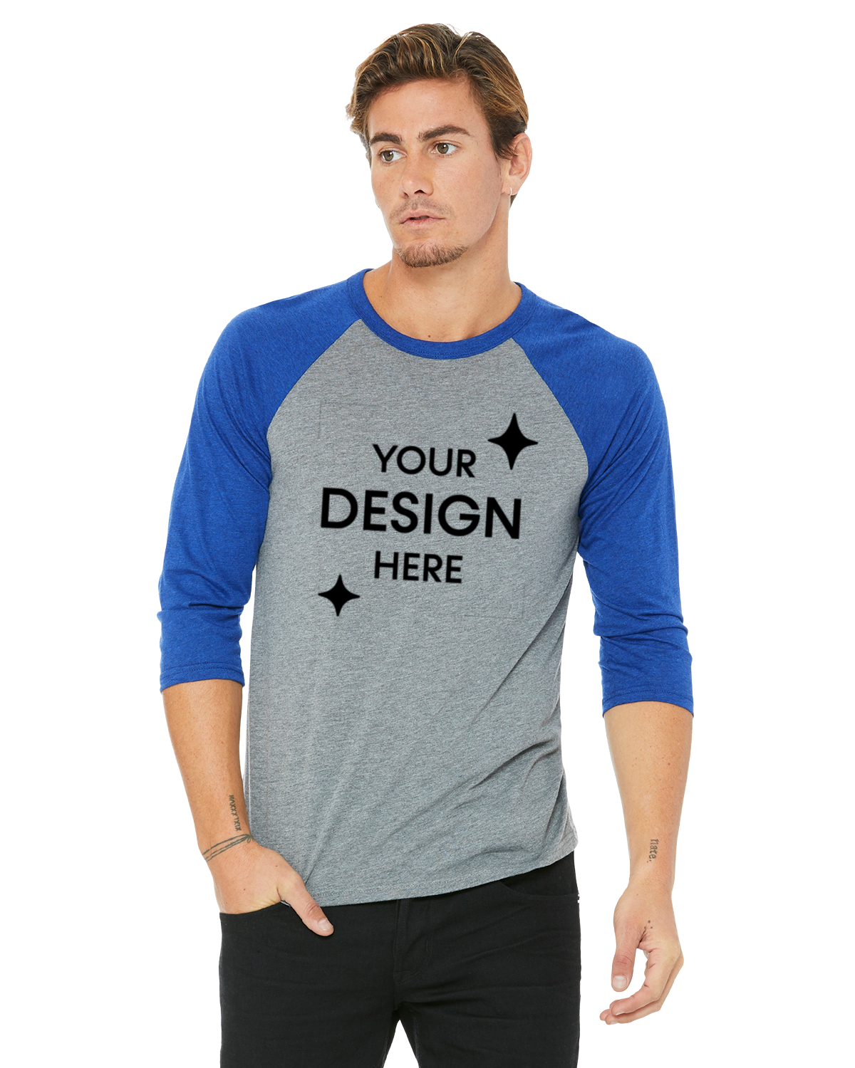 Gray / True Royal Triblend