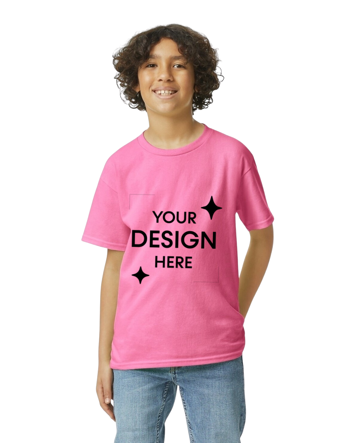 Gildan G200B Safety Pink